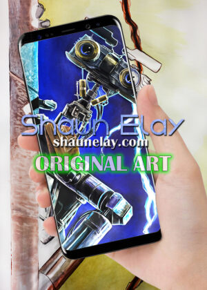 SHORTCIRCUIT 100x70 ORIGINAL PAINTING [IN NEGATIVE]