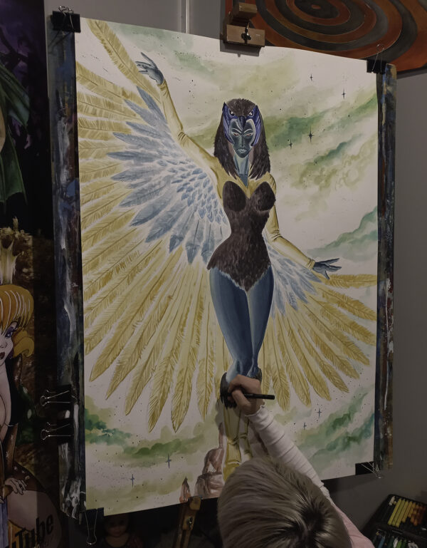 MOTU SORCERESS 100x70 ORIGINAL PAINTING [IN NEGATIVE] - Imagen 2