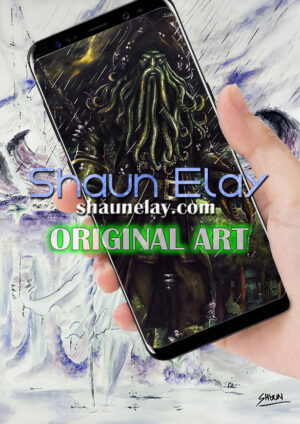 DAVY JONES 100x70 ORIGINAL PAINTING [IN NEGATIVE]