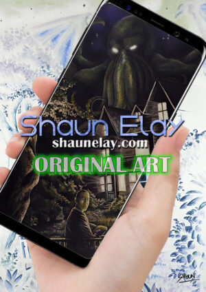 LOVECRAFT 100x70 ORIGINAL PAINTING [IN NEGATIVE]