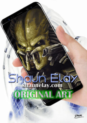 YAUTJA 100x70 ORIGINAL PAINTING [IN NEGATIVE]